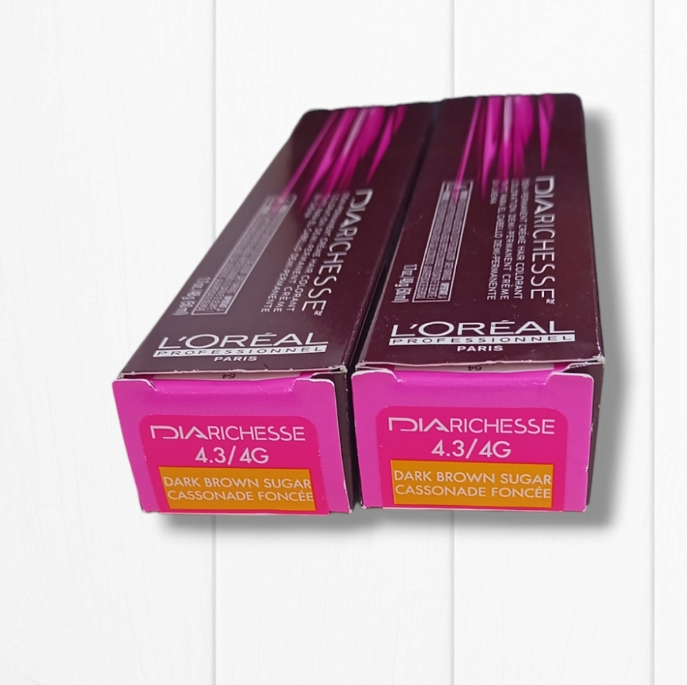 L'Oreal Professionnel DIARichesse 2 Tubes Ammonia-Free 4.3/4G Dark Brown Sugar